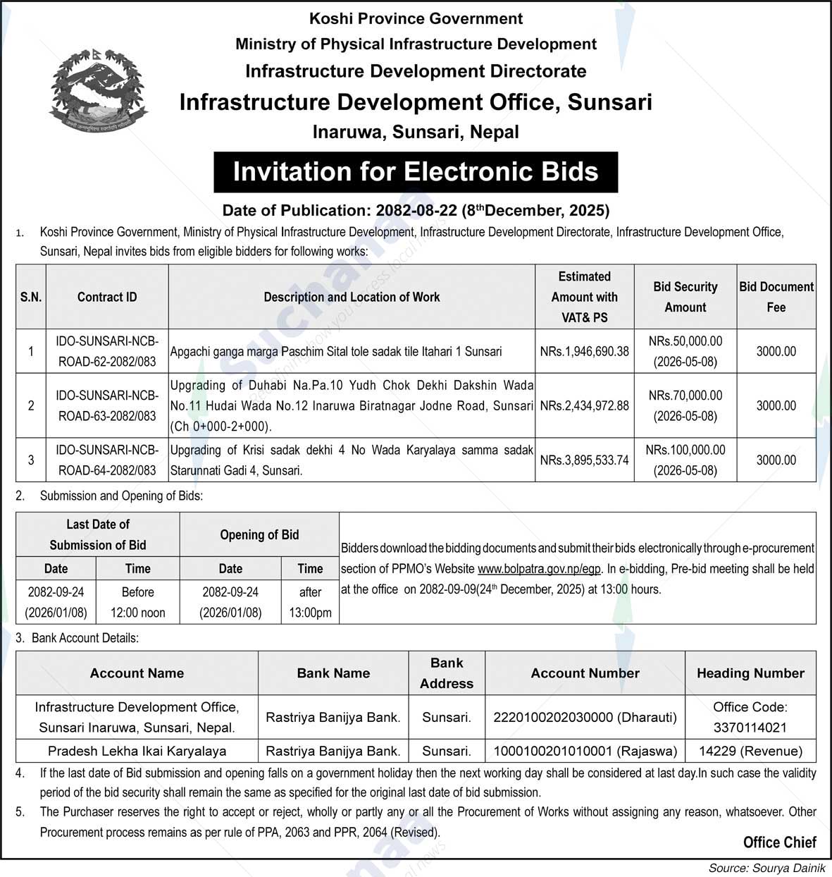 Infrastructure Development Office, Sunsari