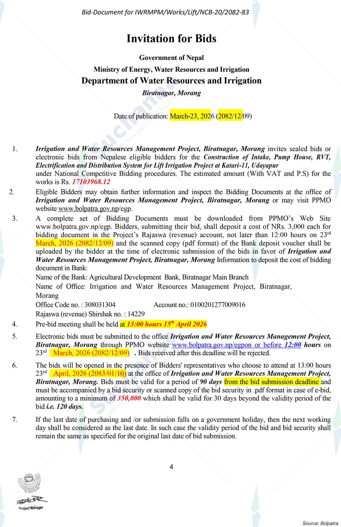 Koshi and Bokraha river Management Project