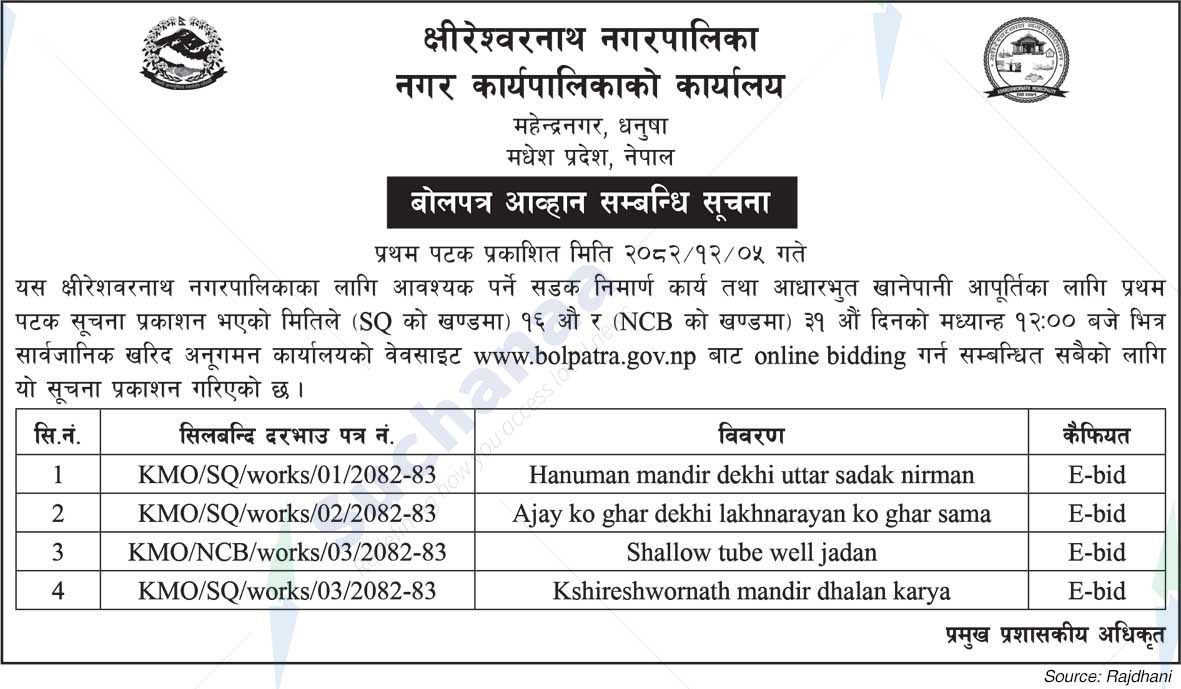 Kshireshwornath Municipality