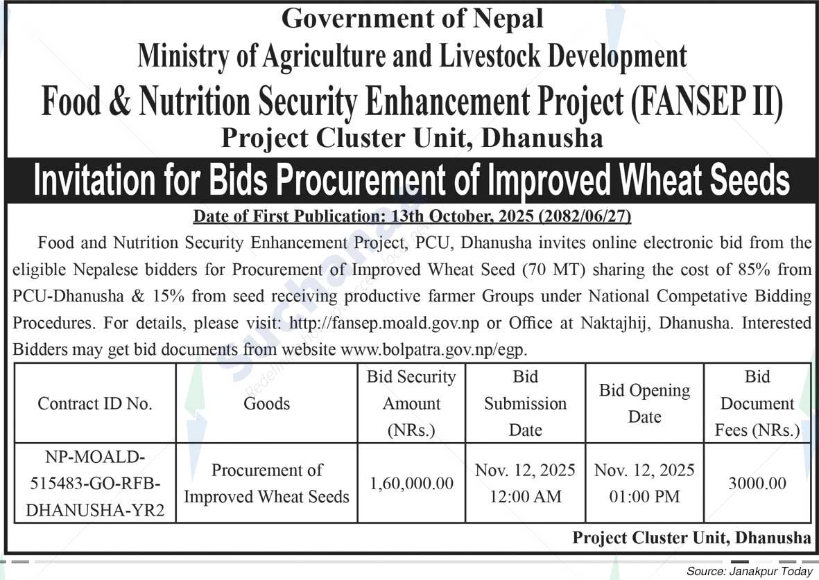 Food & Nutrition Security Enhancement Project (FANSEP II)