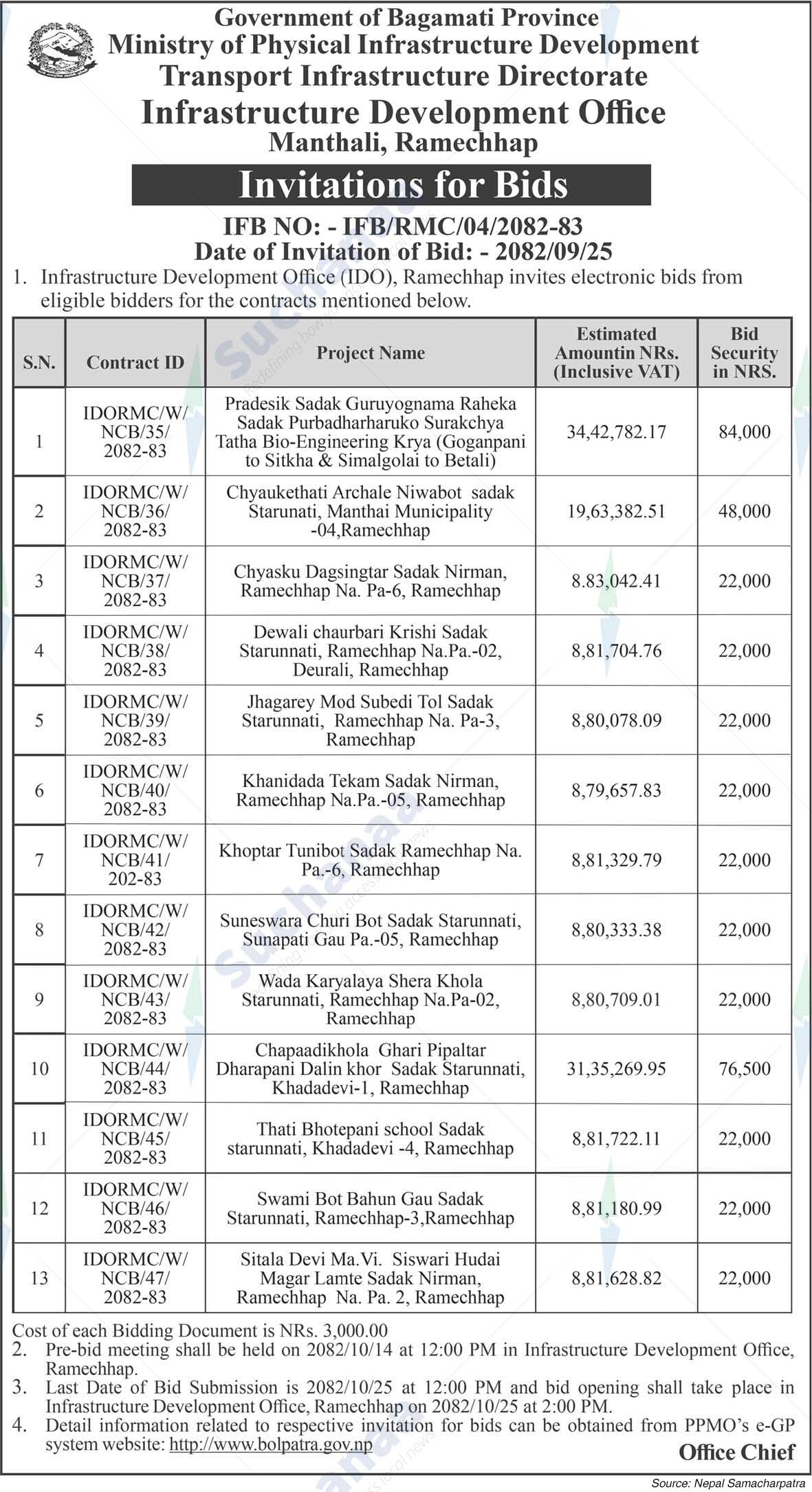 Infrastructure Development Office, Manthali, Ramechhap
