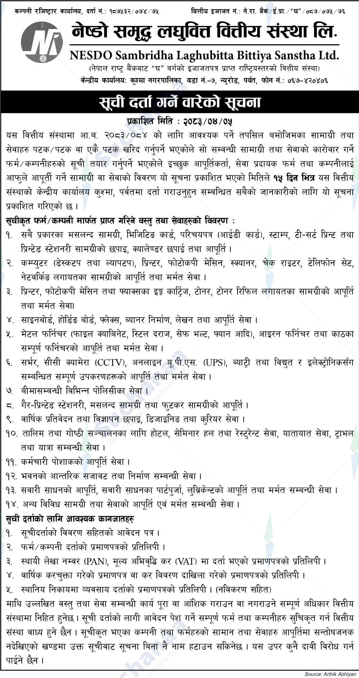Nesdo Samridha Laghubitta Bittiya Sanstha Ltd.
