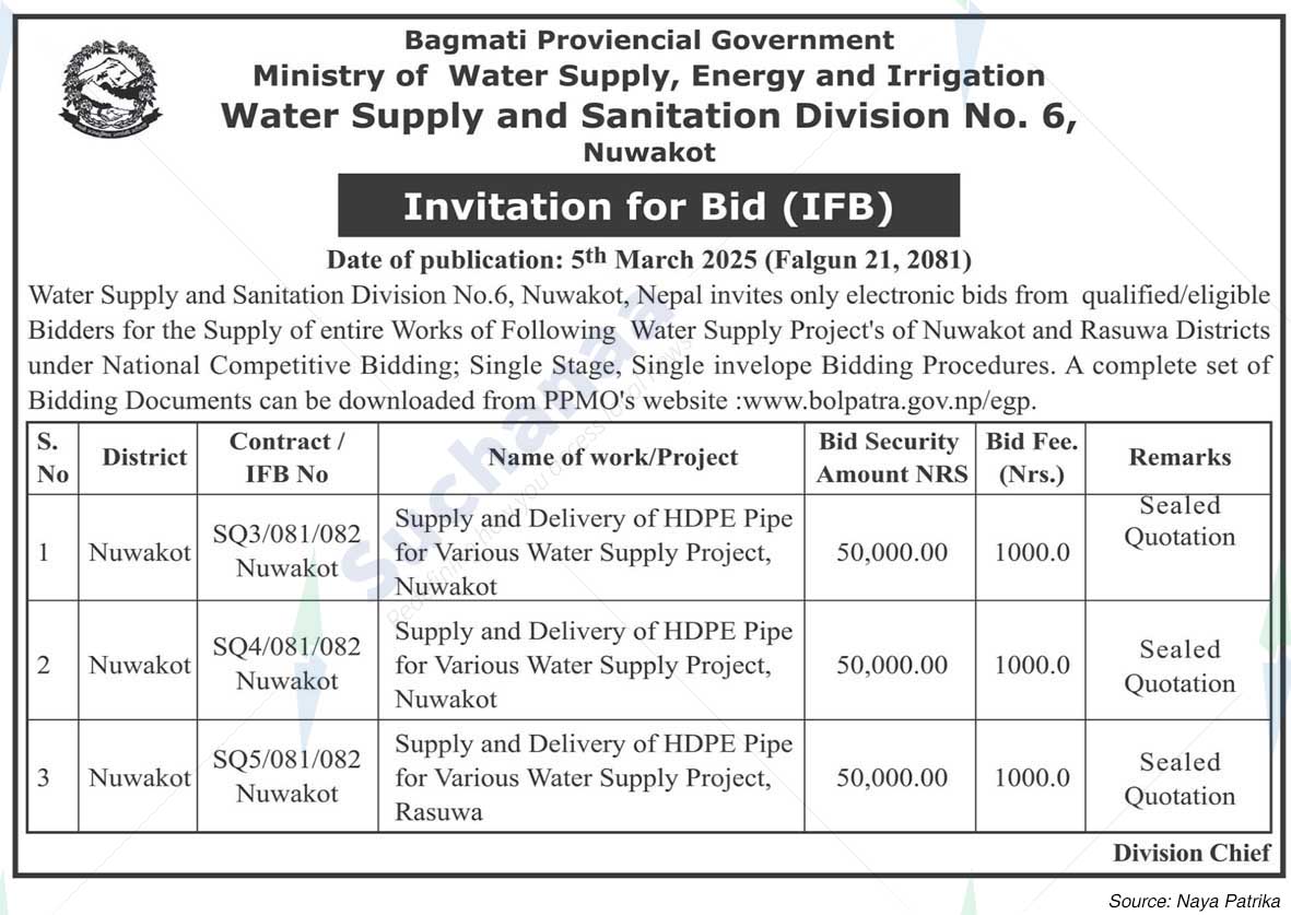 Water Supply and Sanitation Division No. 6
