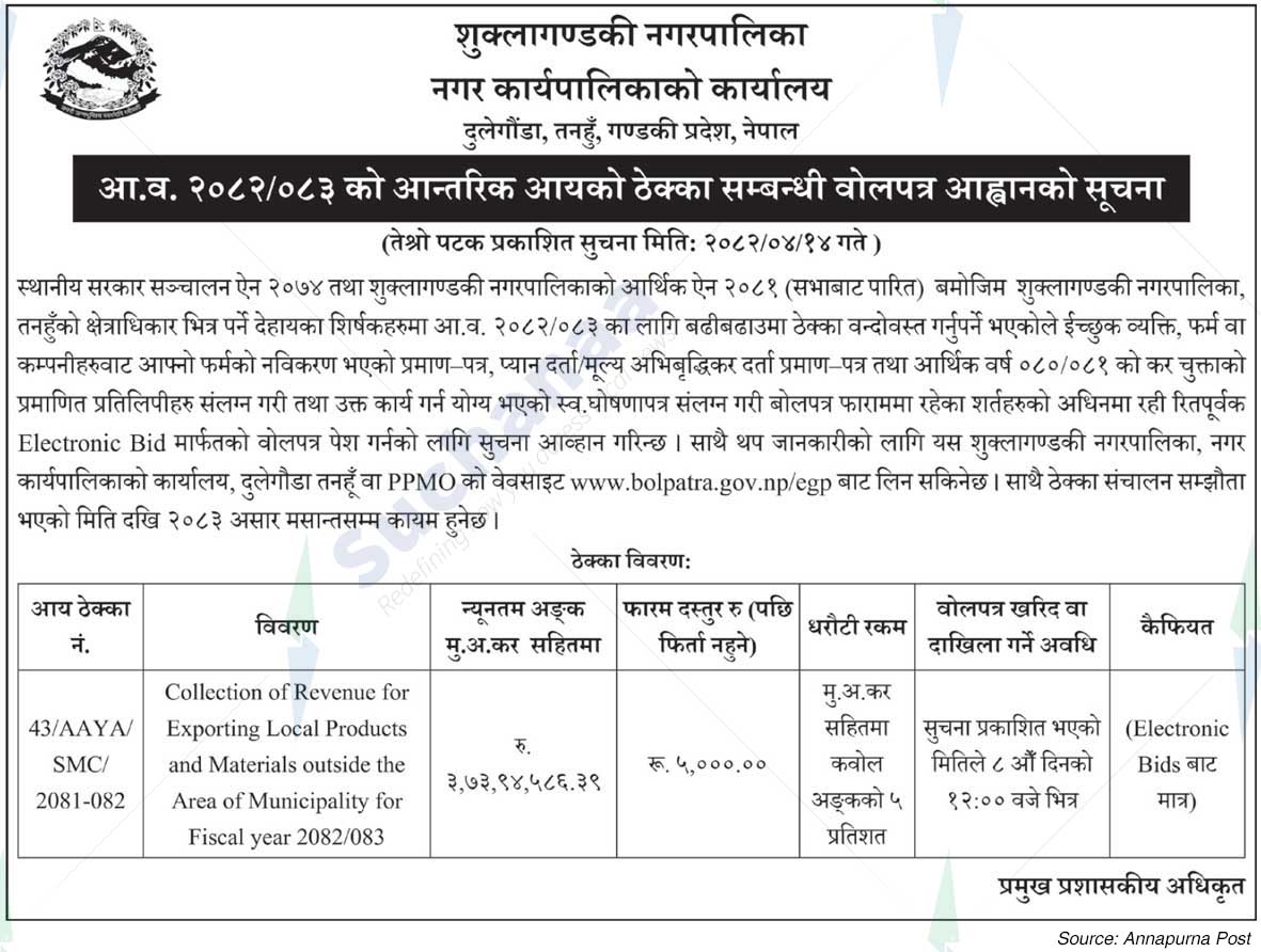 Shuklagandaki Municipality