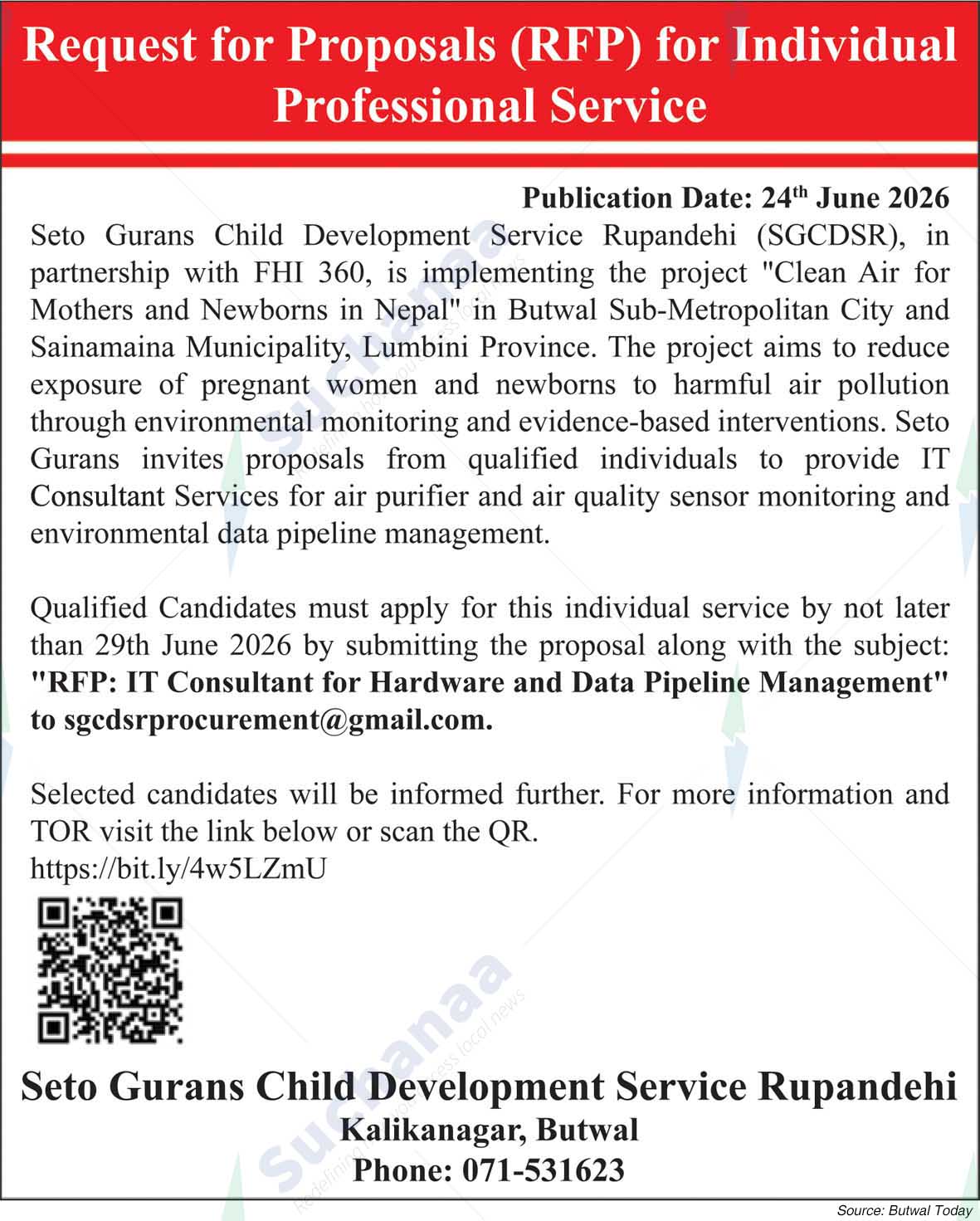 Seto Gurans Child Development Service, Rupandehi