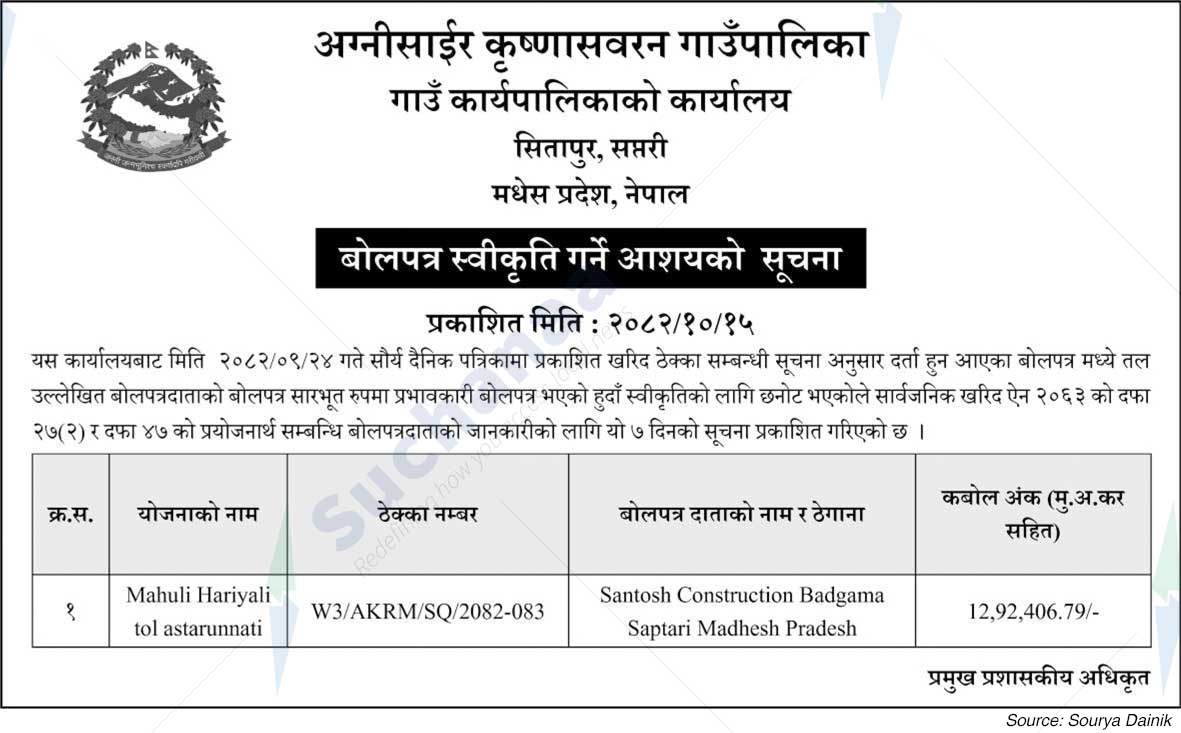 Agnisair Krishnasabran Rural Municipality