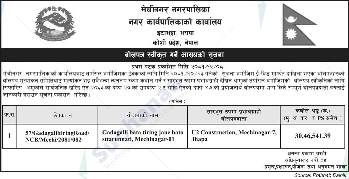Mechinagar Municipality City