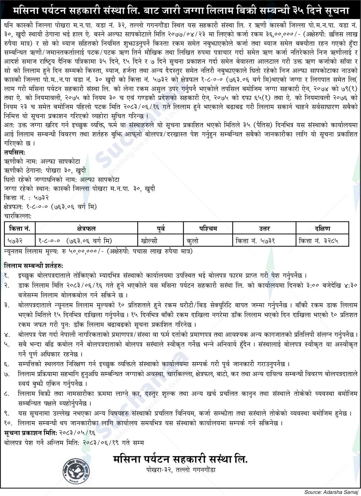 Masina Paryatan Sahakari Sanstha Ltd.