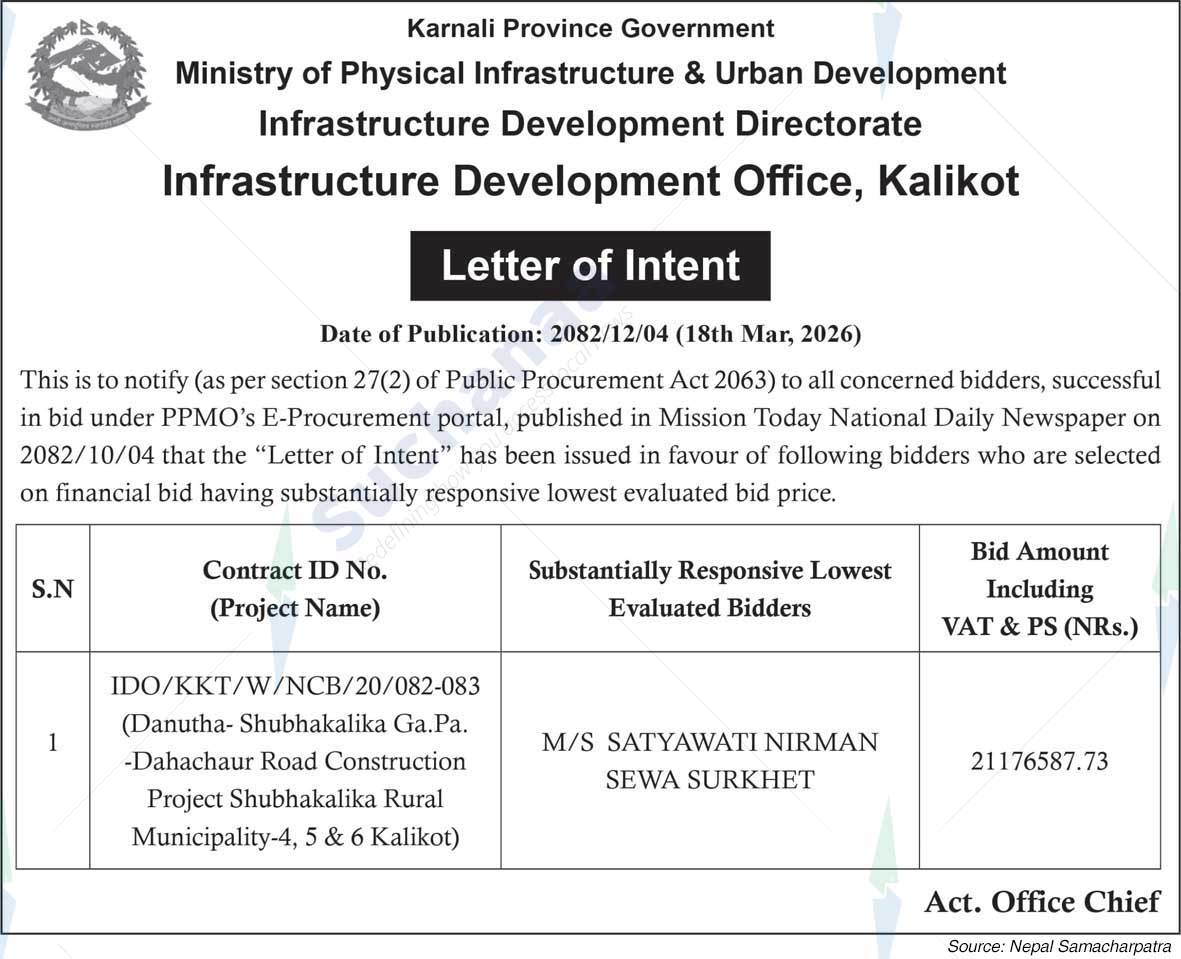 Infrastructure Development Office, Kalikot
