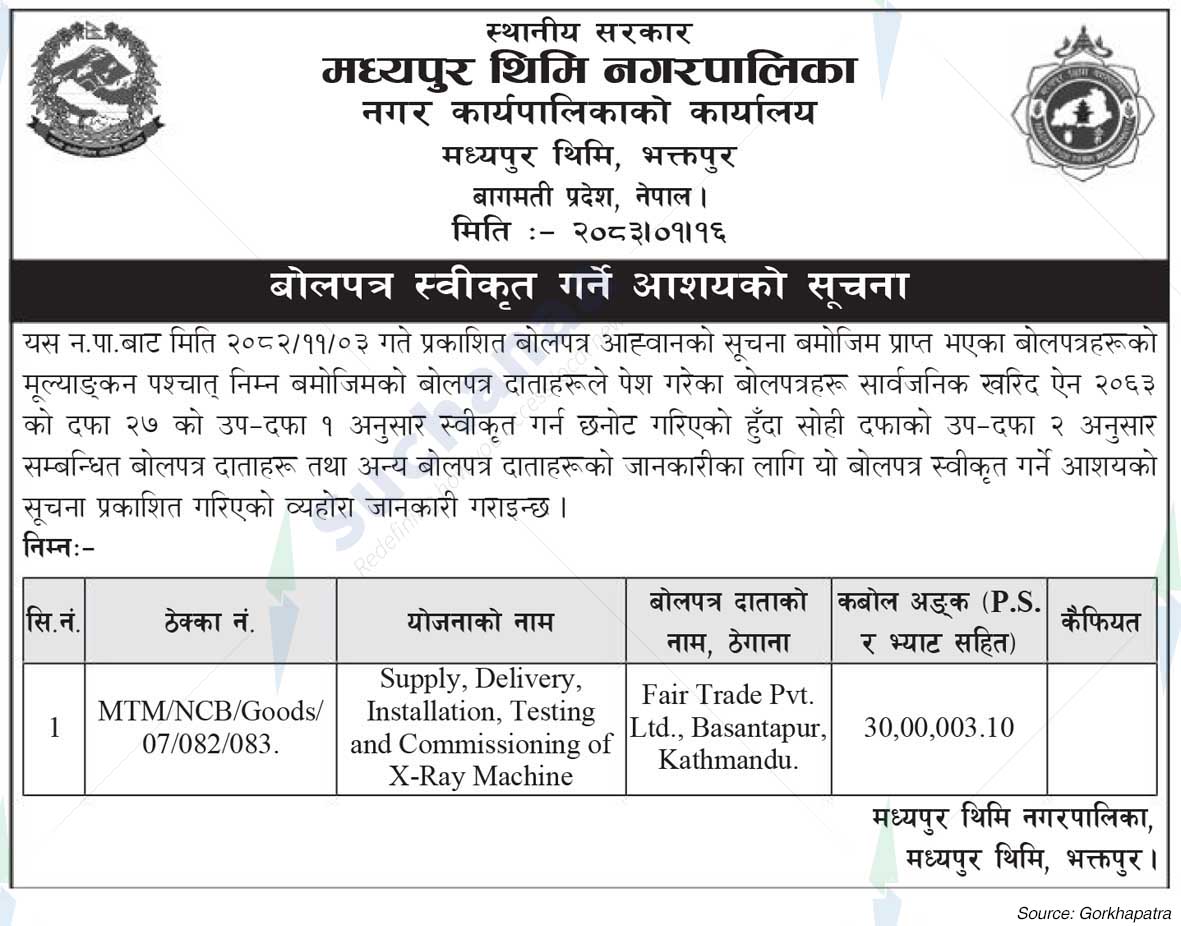 Madhyapur Thimi Municipality