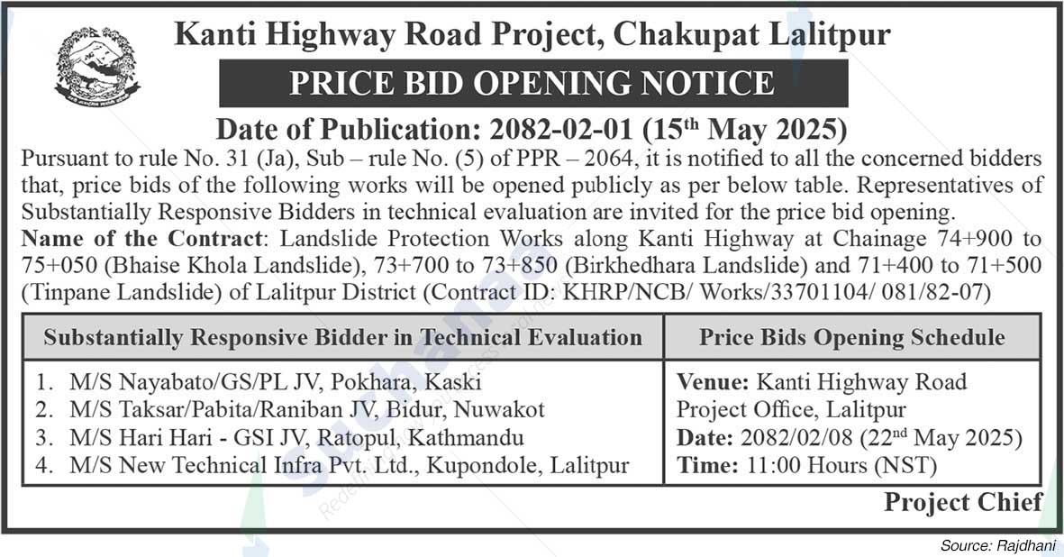 Kanti Highway Road Project