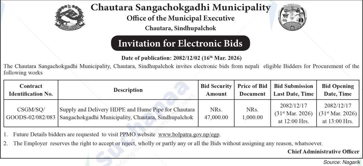 Chautara Sangchokgadhi Municipality