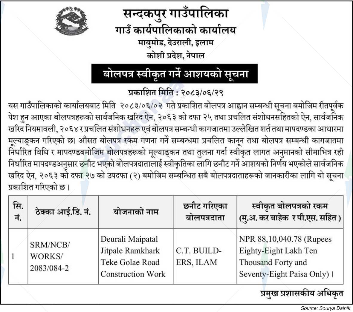 Sandakpur Rural Municipality