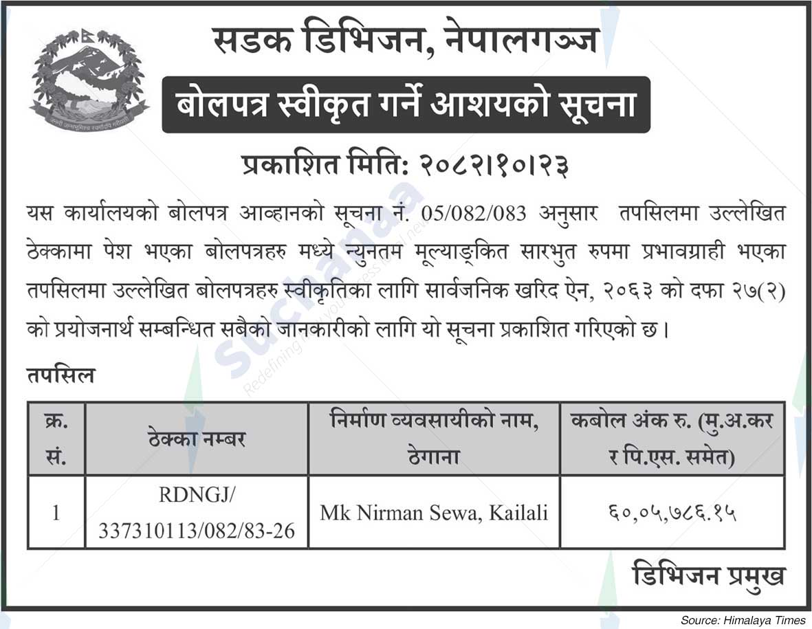 Road Division, Nepalgunj