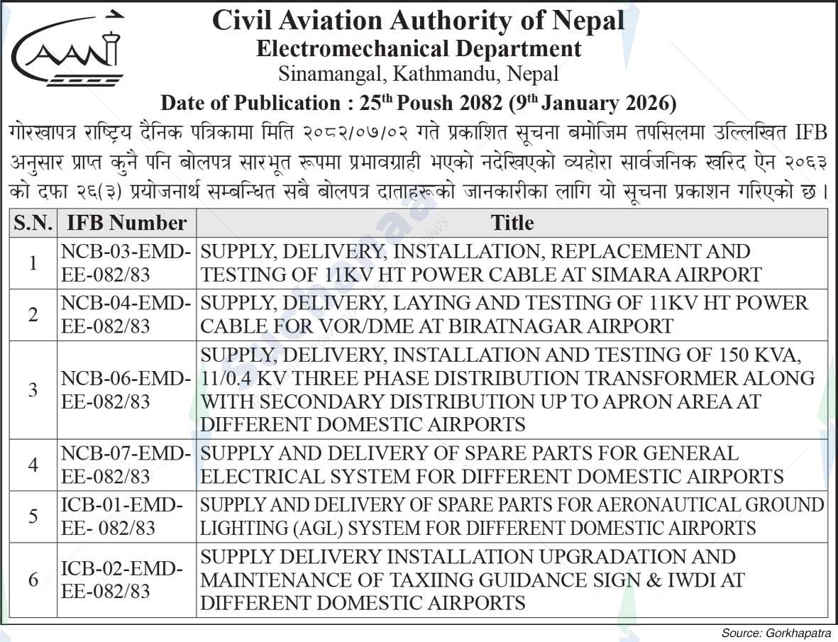 Electro Mechanical Department, Sinamangal, Kathmandu