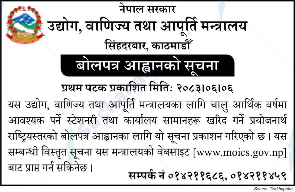 Ministry of Industry, Commerce and Supplies