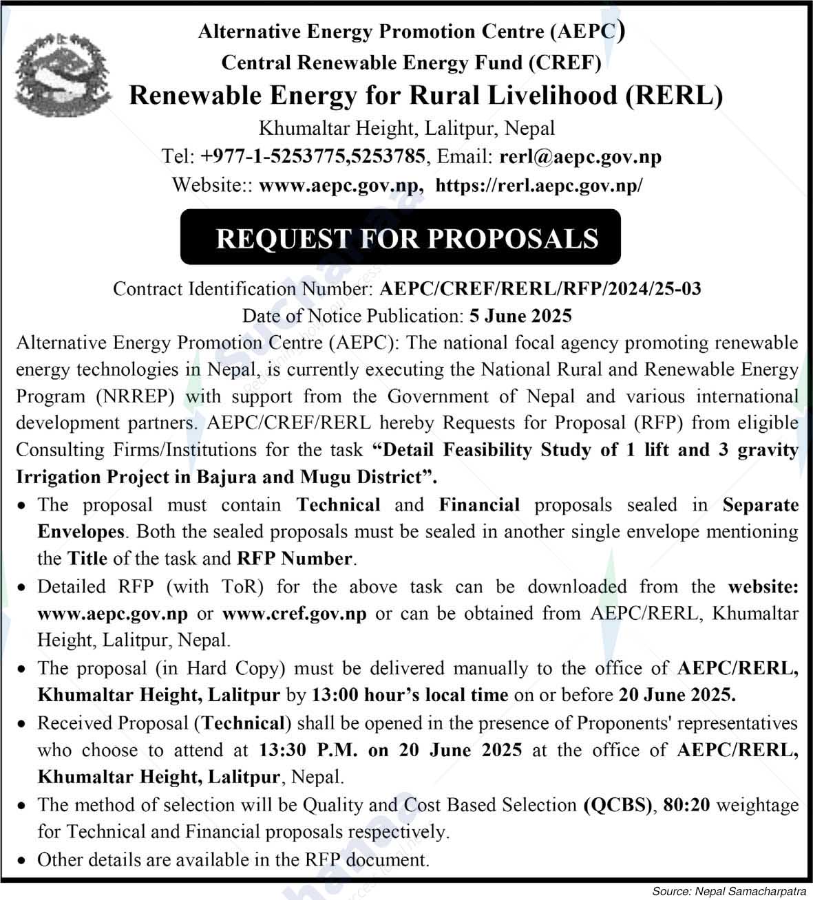 Renewable Energy for Rural Livelihood (RERL)