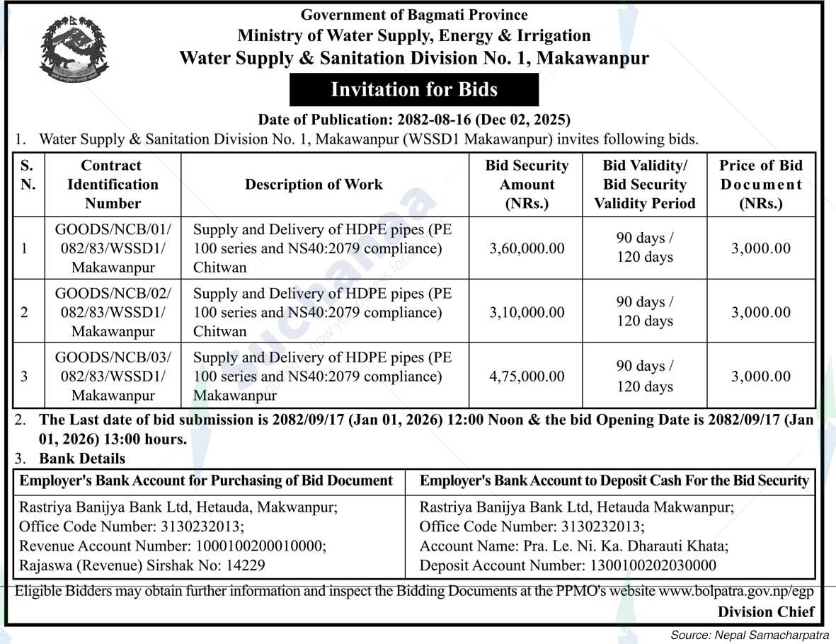 Water Supply & Sanitation Division No. 1, Makawanpur