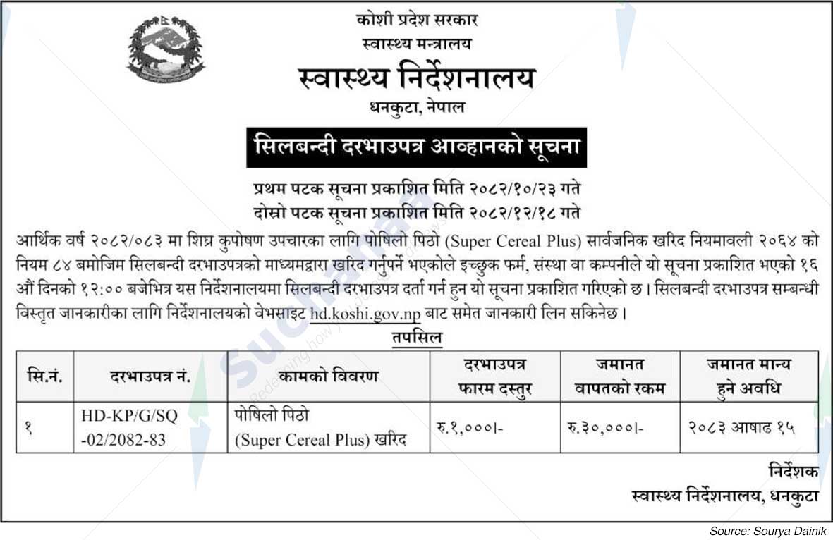 Health Directorate, Dhankuta