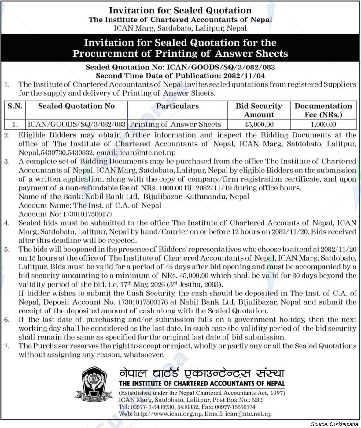 The Institute of Chartered Accountants of Nepal