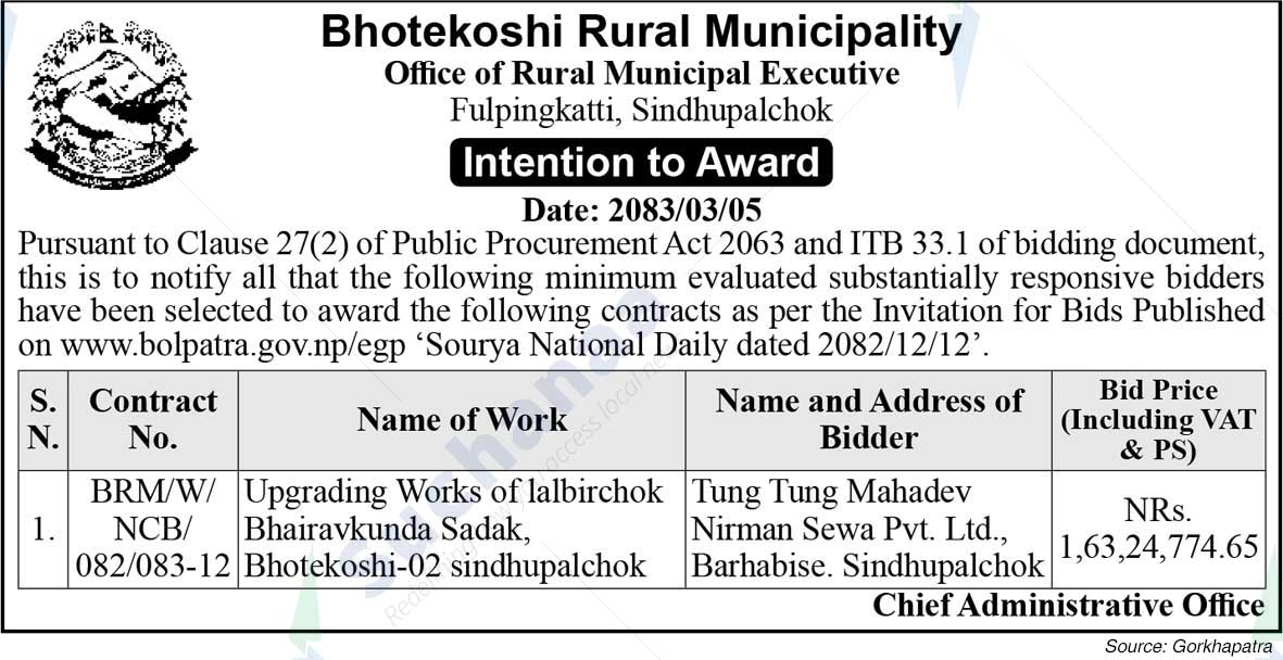 Bhotekoshi Rural Municipality