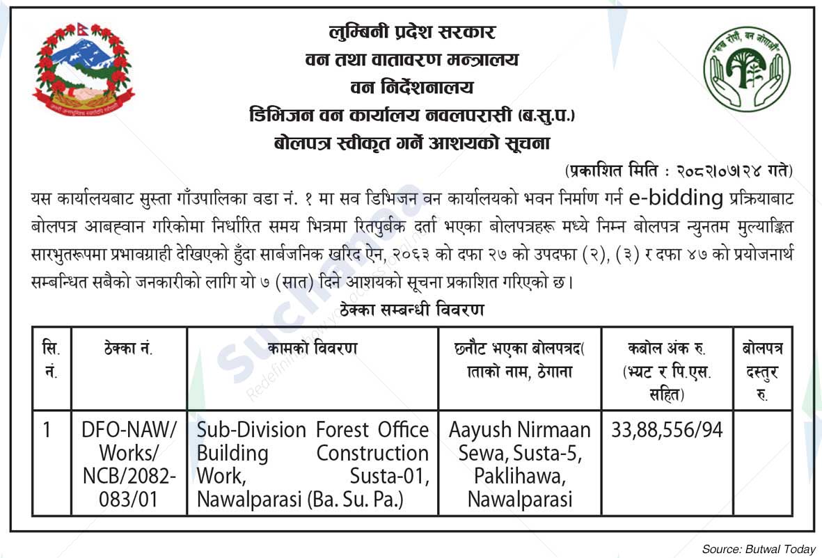 Division Forest Office Nawalparasi (B.S.P.)