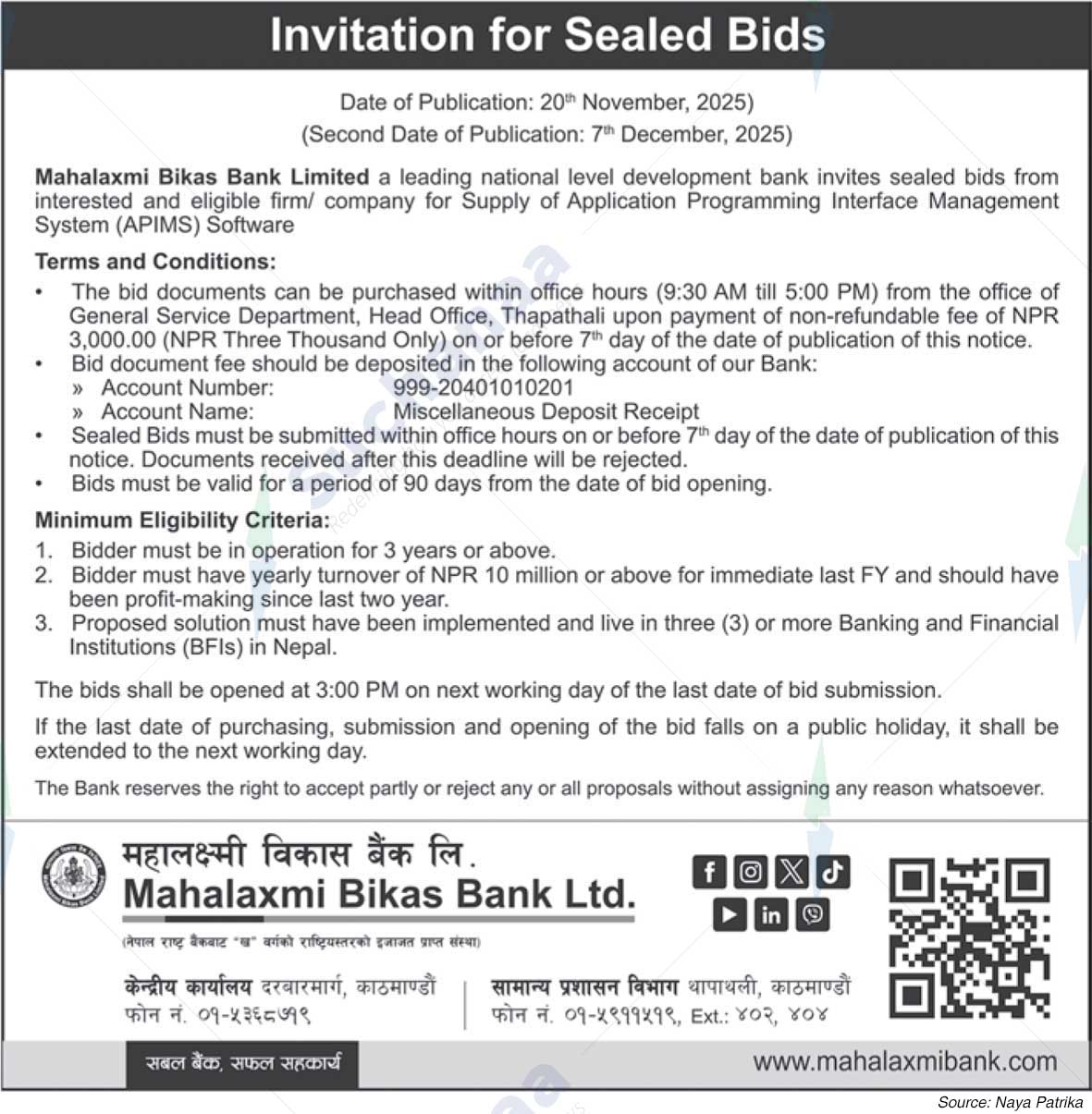 Mahalaxmi Bikas Bank Ltd.