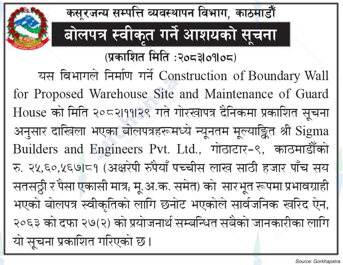 Department for Management of Proceeds of Crime, Kathmandu