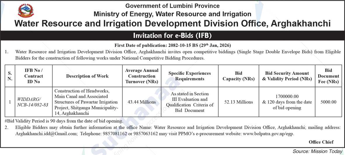 Water Resource and Irrigation Development Division Office, Arghakhanchi