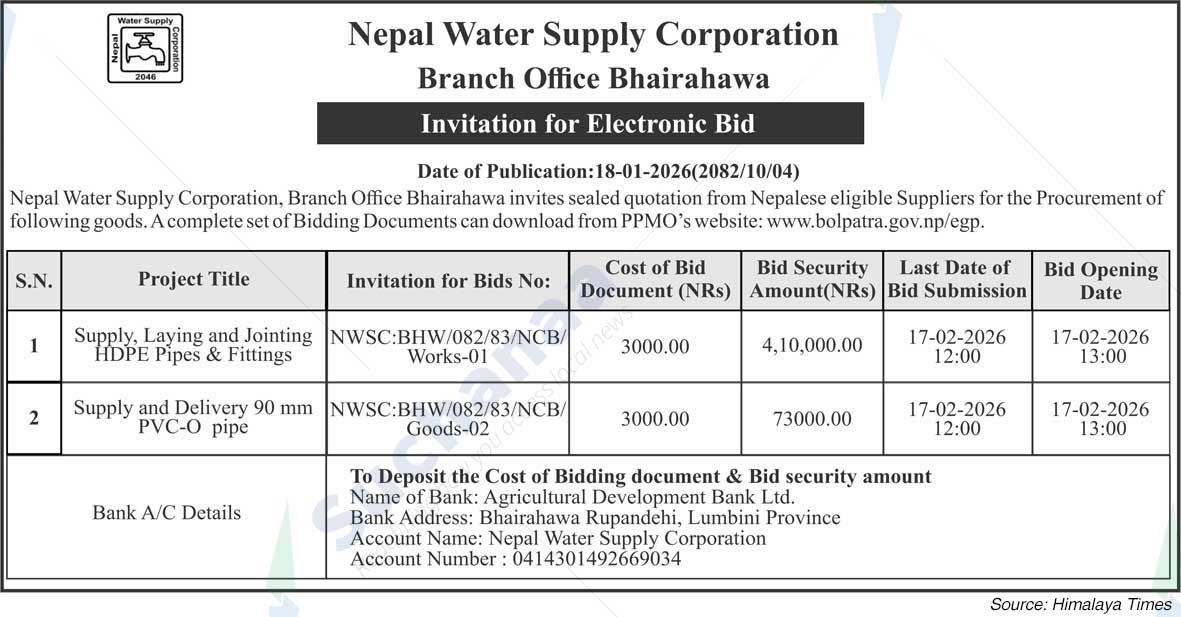 Nepal Water Supply Corporation (NSC)
