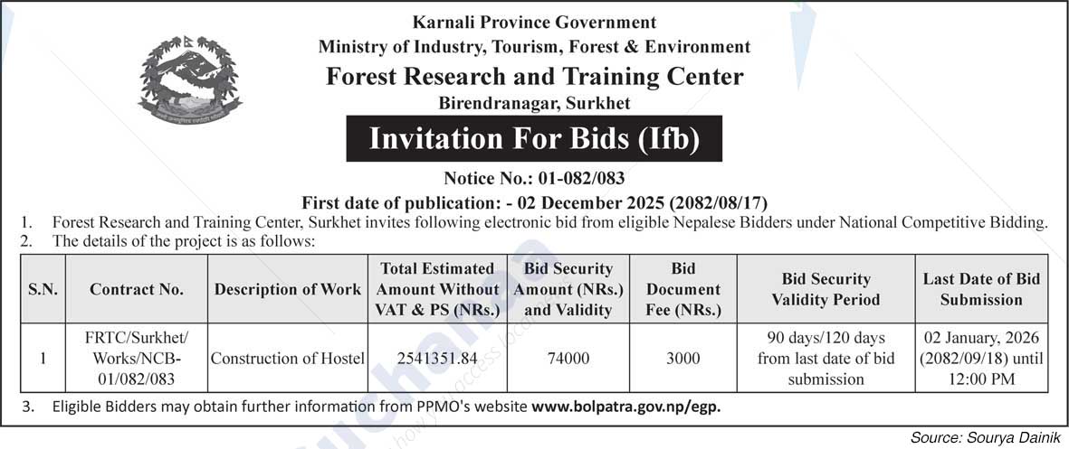 Forest Research and Training Center, Birendranagar, Surkhet