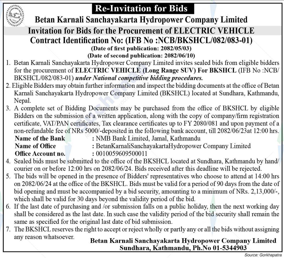 Betan Karnali Sanchaya Karta Hydropower Company Limited (BKSHCL)