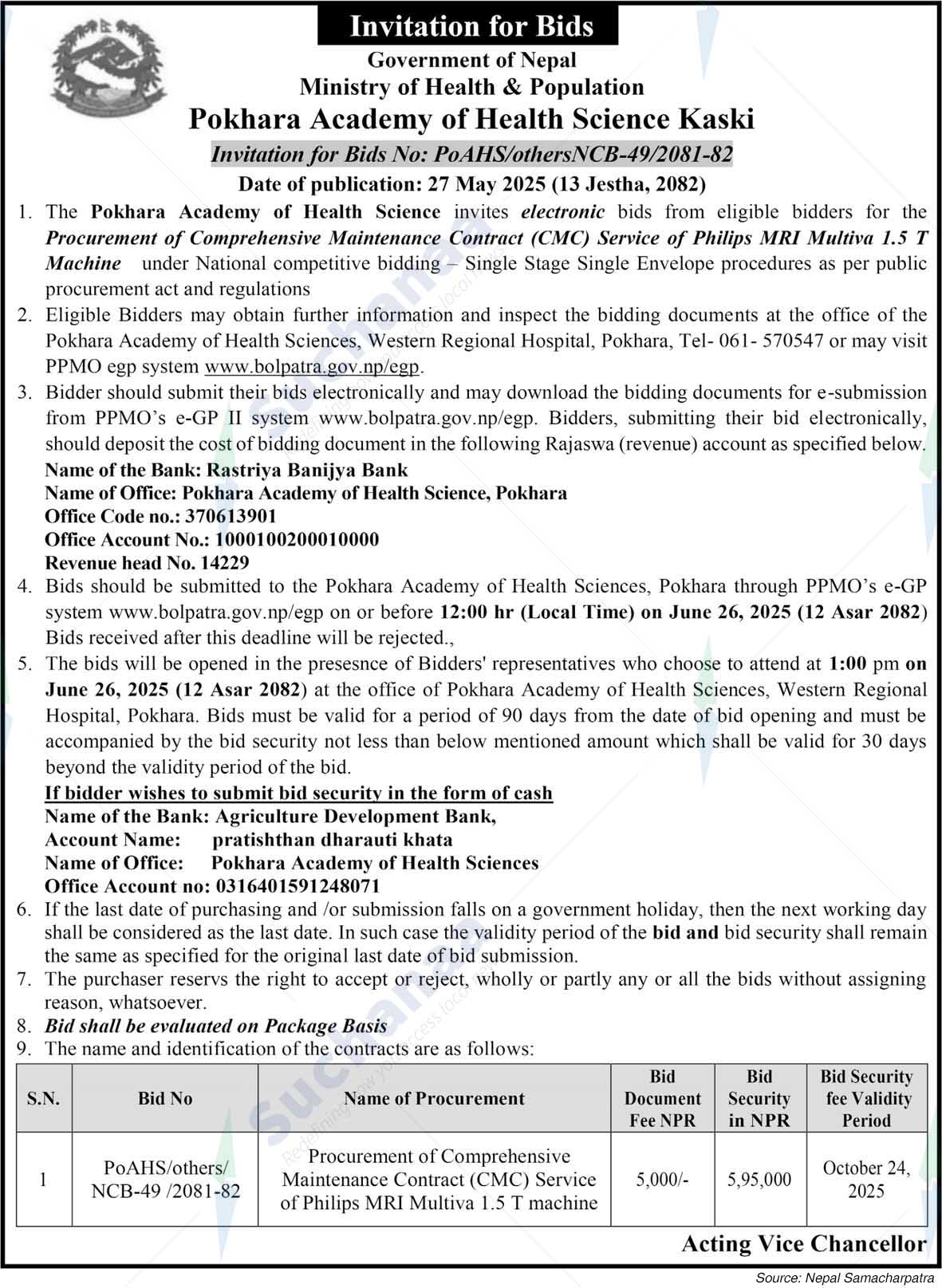 Pokhara Academy of Health Science Kaski