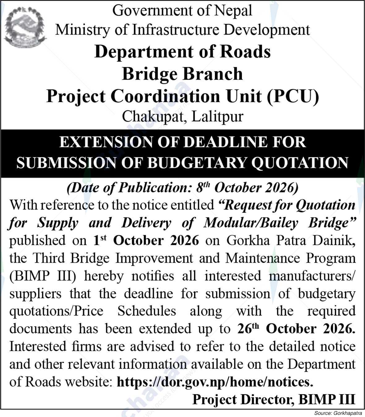 Project Coordination Unit (PCU), Lalitpur