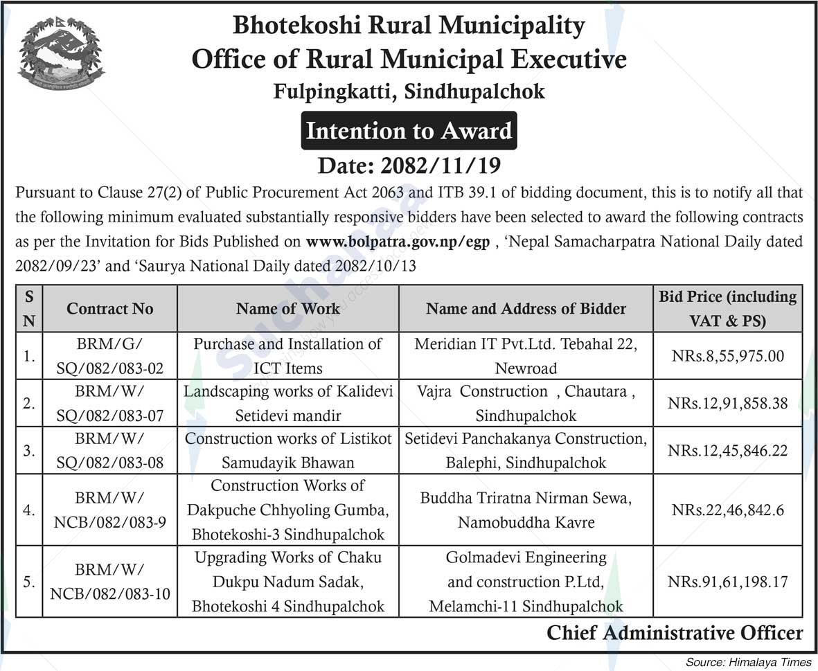 Bhotekoshi Rural Municipality