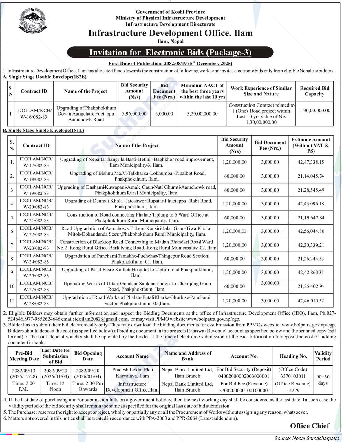 Infrastructure Development Office, Ilam