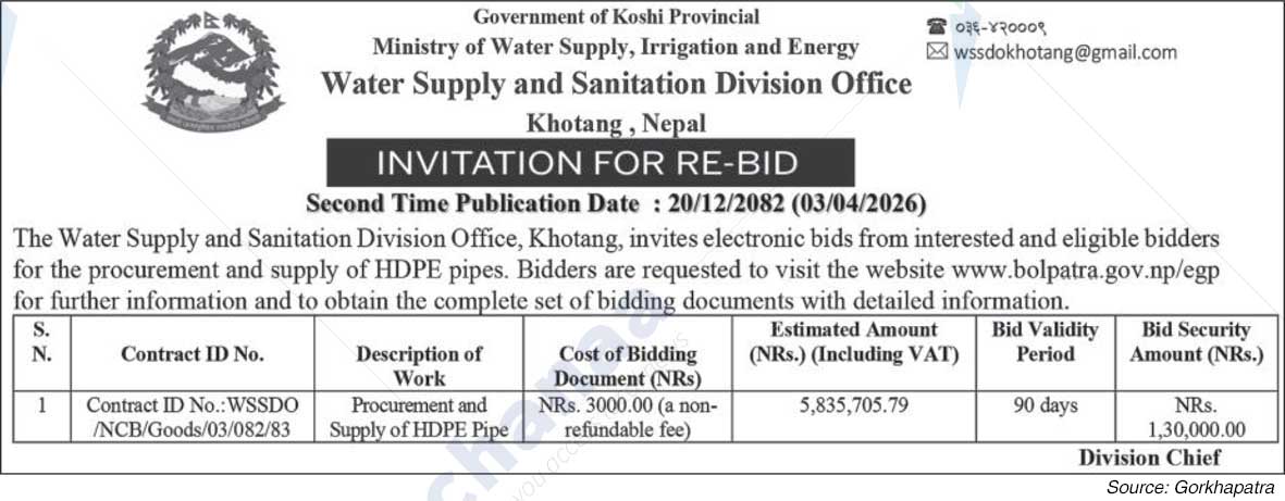 Water Supply and Sanitation Division Office, Khotang