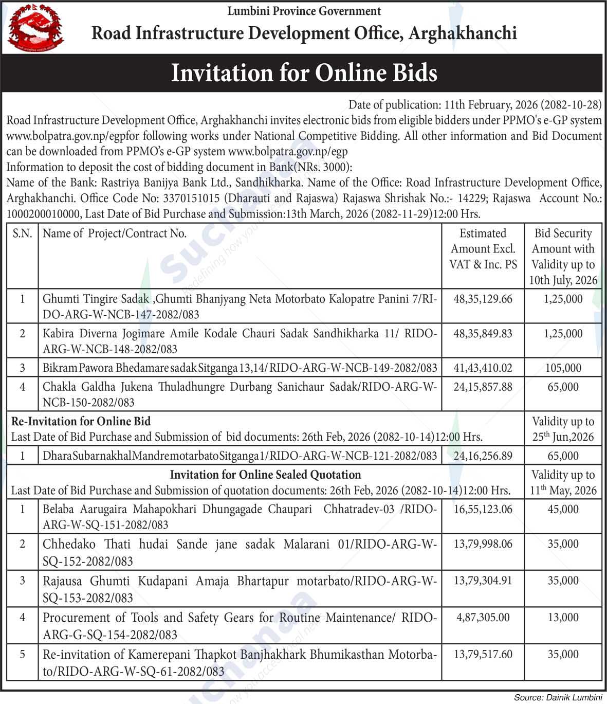 Road Infrastructure Development Office, Arghakhanchi