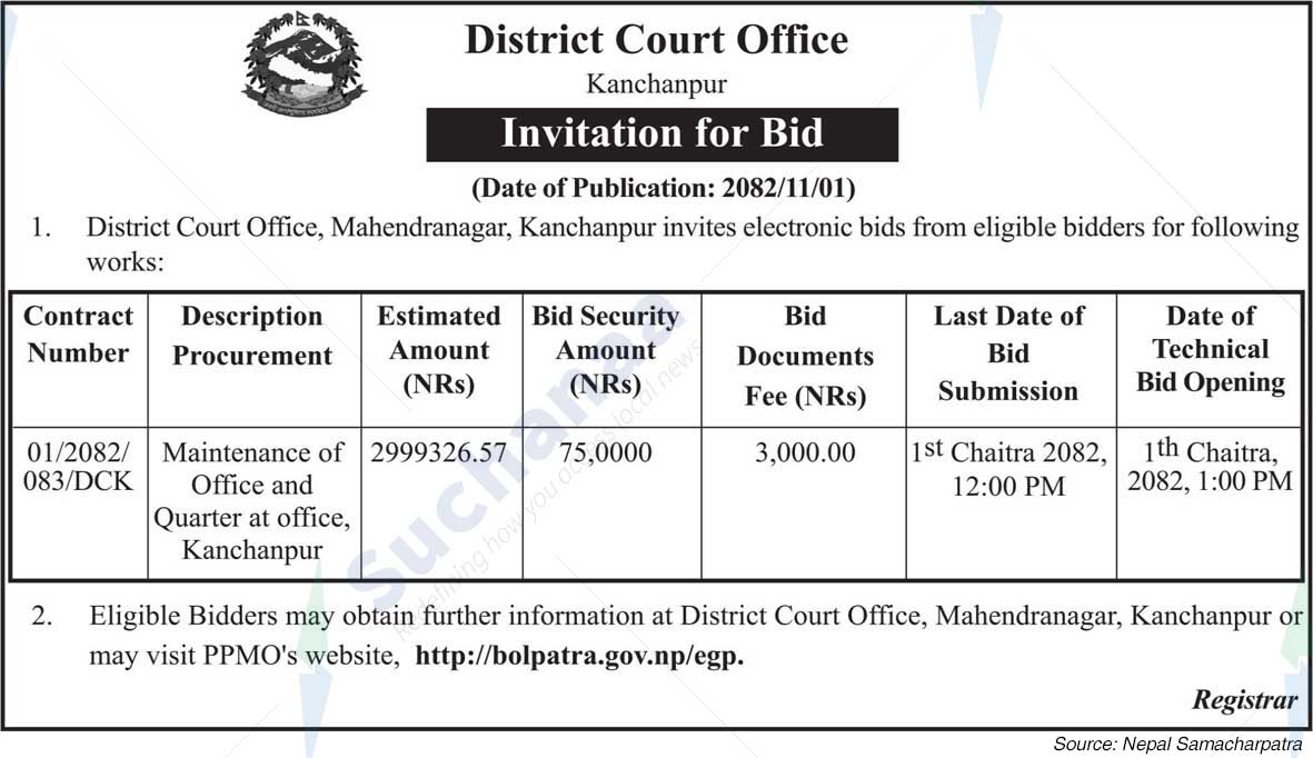 District Court Office, Kanchanpur