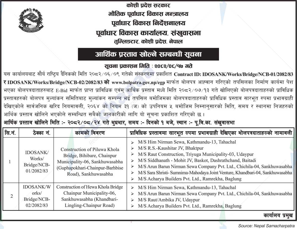 Infrastructure Development Office, Sankhuwasabha