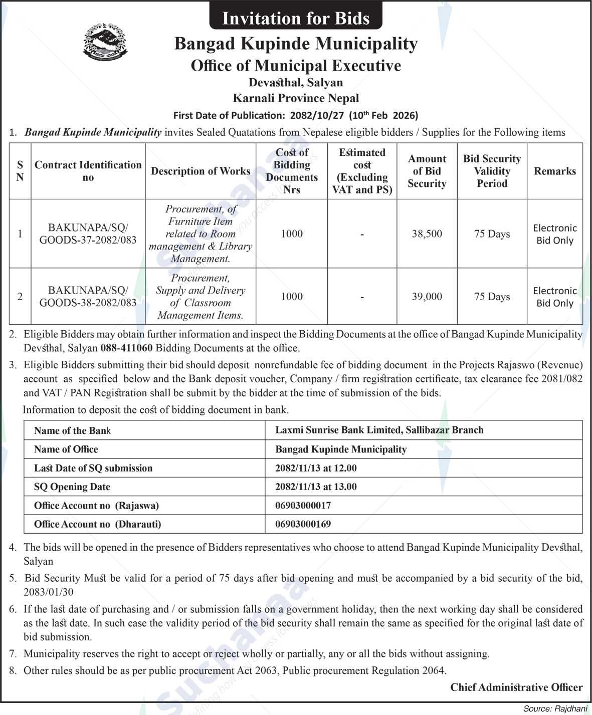 Bangad Kupinde Municipality