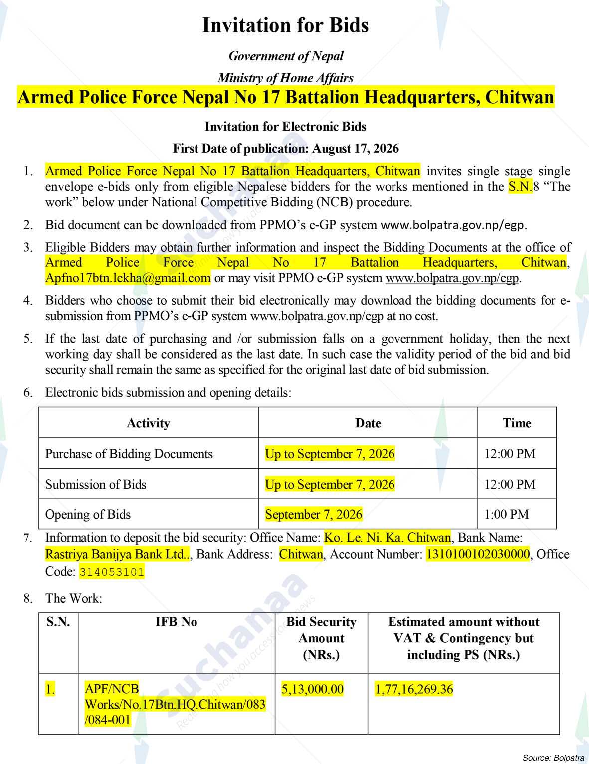 Armed Police Force, Nepal Company HQ, Sankhuwasabha, No. 4 Company