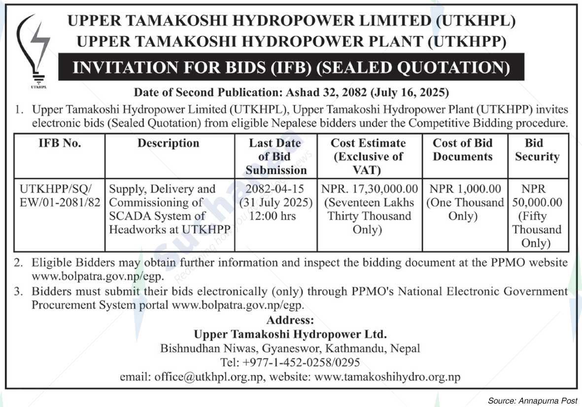 Upper Tamakoshi Hydropower Limited