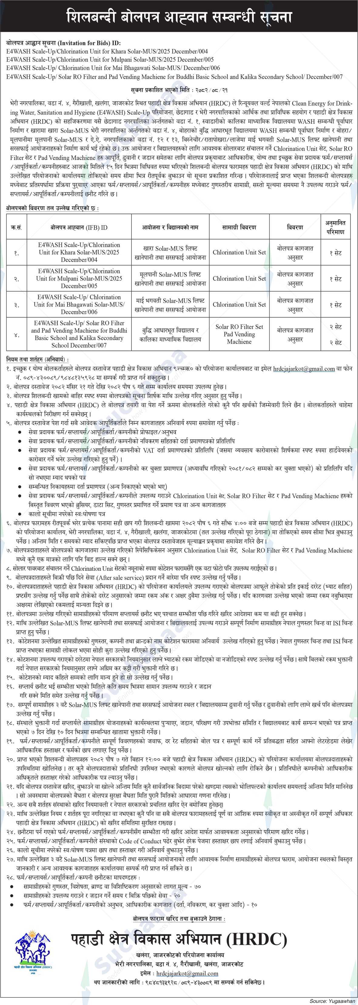 Hilly Region Development Campaign (HRDC), Jajarkot