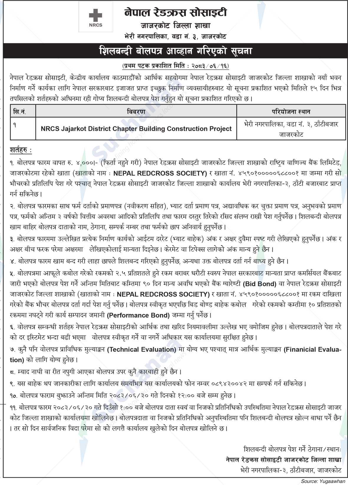 Nepal Red Cross Society, Jajarkot