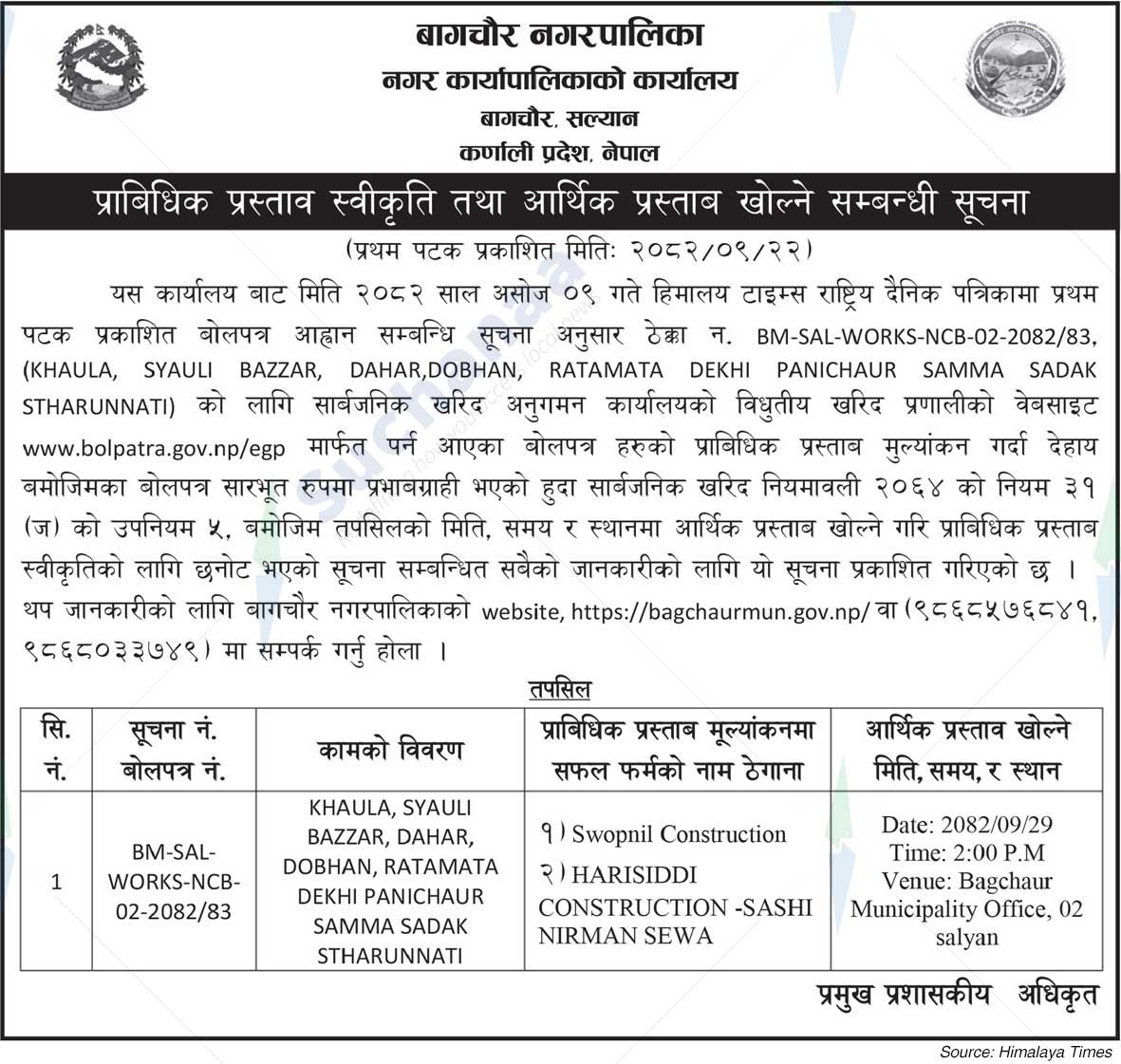 Bagchaur Municipality