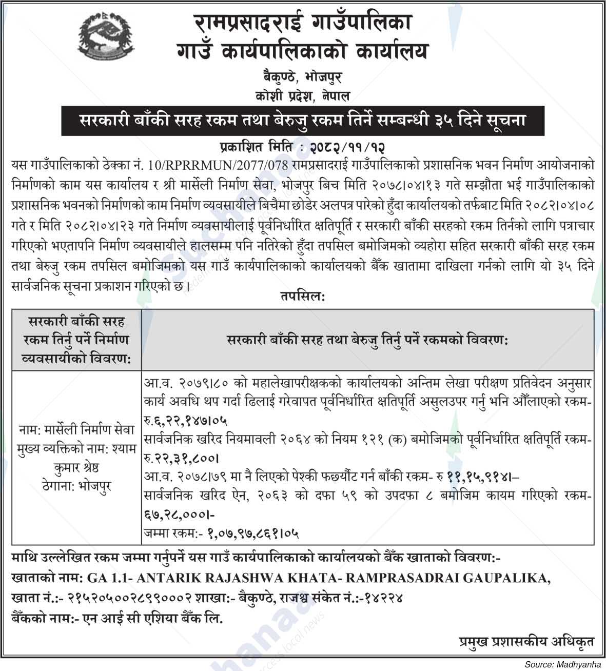 Ramprasad Rai Rural Municipality