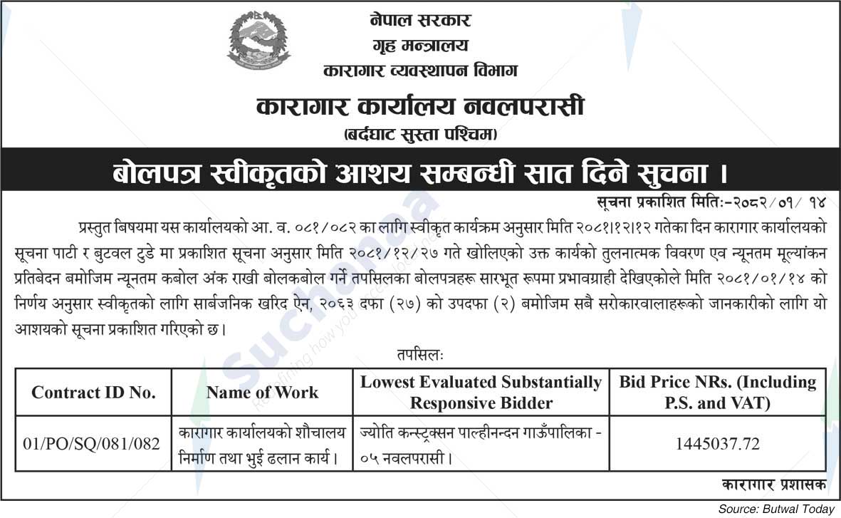Jail Office Nawalparasi