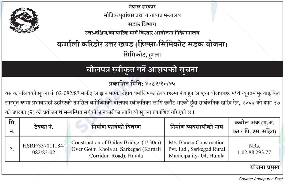 North-South Trade Route Improvement Project Directorate