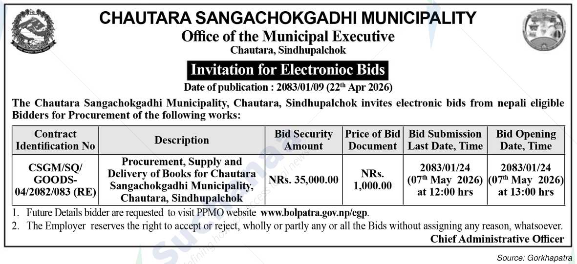 Chautara Sangchokgadhi Municipality